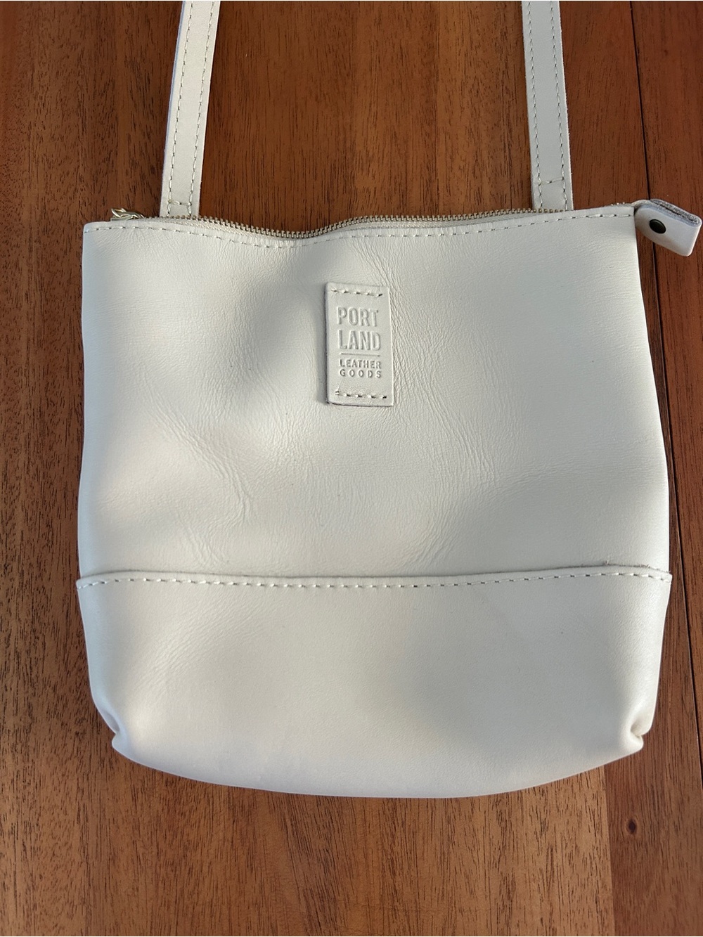 Brand New! Portland Leather White Crossbody Bag with Slim Strap